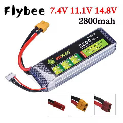 2800maH Lipo Batterry 7.4V 11.1V 14.8V For RC Quodcopter Cars Truck Boat Drone Spare Parts 2s/3s/4s 