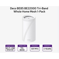 TP-Link Deco BE85(1-pack) BE22000 Tri-Band Whole Home Mesh WiFi 7 System