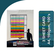 A4 IK Lucky Star 3 Sheet Card 160gsm 100 Sheets Premium Colour Paper / Kad Warna A4 / Name Card / We