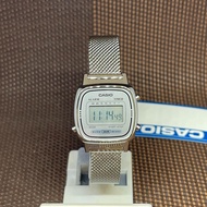 Casio LA670WEM-7D Vintage Mesh Silver Stainless Steel Women Classic Casual Watch