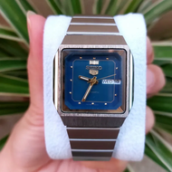 ĐỒNG HỒ PIN KIM TRÔI - ĐỒNG HỒ NAM - Đồng Hồ Nam Seiko 5 Chém Cạnh 36mm Mặt Vuông Dây Thép Không Gỉ