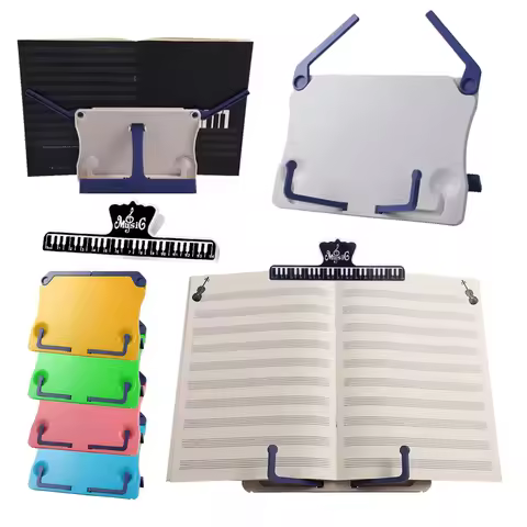 Portable Reading Stand, Music Score Stand, Music Score Clip, Folding Holder for Music Score, Phone,