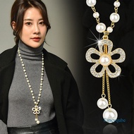 Fashion Pearl Flower Tassel Long Necklace For Women 2022 New Jewelry Accessories Chain