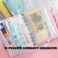 [SG IN STOCK] 12-Pockets Currency Organizer | Foreign Notes Money Binder Book Organiser