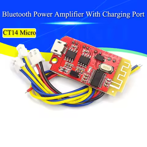 CT14 Micro 4.2 Stereo Bluetooth Power Amplifier Board Module 5VF 5W+5W Mini with Charging Port for R
