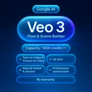 Google Pro Veo 3 AI 1000 Credit per month –Automatic Video & Photo