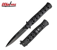 มีดพับ Cold Steel Ti-Lite 4" Black Plain Blade, Black Zy-Ex Handles (26SPBKBK)