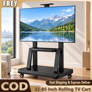 Heavy Duty TV Stand 32-98 Inch Large Screen Mobile TV Cart  Height Adjustable TV Floor Stand