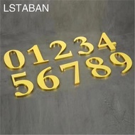 3D Self-Adhesive Waterproof Imitation Copper House Number Modern Gold Digits House Number Door Plate