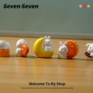 Strange Gadget Cute Mid-Autumn Mooncake Rabbit Grumble Super Cute Micro Landscape Desktop Car Decora