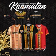 【FREE CUSTOMIZATION】Baju Kemeja KAAMATAN Print Corak Etnik Borneo Baju Kaamatan Berkolar Butang Depa