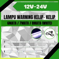 WESHOW Lampu Lori LED Kelip-Kelip Putih Lampu Beacon Warning Light Led Light Bar White Aksesori Lori