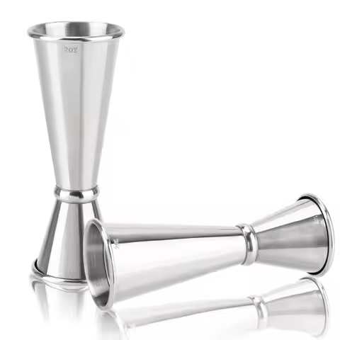 Cocktail Bar Jigger 1oz/2oz Stainless Steel Japanese Design Jigger Mojito Measure Mug Bar Tools Doub