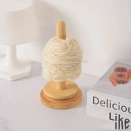 Yarn Holder Wooden Yarn Handmade Turntable With Crochet Accessories Storage And Phone Holder Yarn Ba