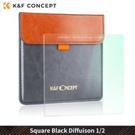 K&amp;F Concept 100x100mm Square Black Diffusion 1/2 Effect Filter 28 Multi-Layer Coatings Dream Cinematic Effect Filter