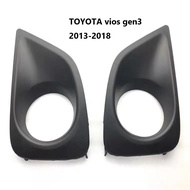 a pair fog lamp cover fog light cover front bumper cover for TOYOTA VIOS gen3 2013 2014 2015 2016 20