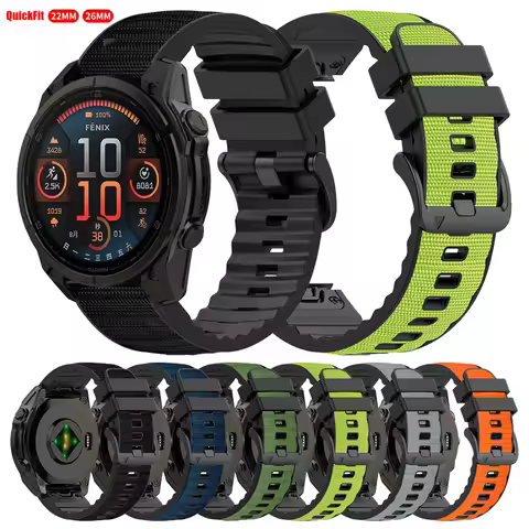 22mm 26mm QuickFit Sports Strap For Garmin Epix Gen 2/Tactix 8/Enduro 3 Fenix 8 Pro E 7 7X Descent G
