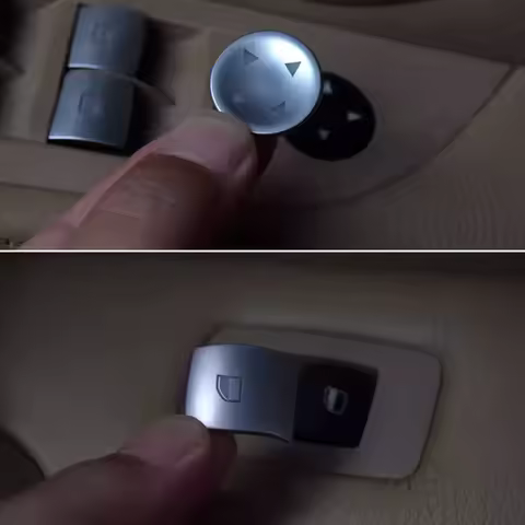 Window Lift Button Decorative Patch For BMW 5 Series E60 3 Series E90 2005-2012 Car Interior Supplie