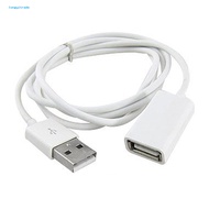 White PVC Metal USB 20 Male to Female Extension Adapter Cable Cord 1m 3Ft