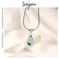 [Titanium not rusty] - Ocean Drop necklace with teardrop stone