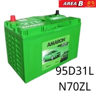 95D31L/R Amaron Go | Car Battery Hilux Ford Ranger Navara DMax Pajero Terrano D31 NX120-7 N70Z