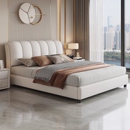 Bed Frame Modern Compact Apartment Puff Bed Double 1.5m Solid Wood Bed 2m Master Bedroom Upholstered