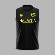 [READY STOCK] Malaysia ''Harimau Malaya" Jersey Black/Yellow - SLEEVELESS