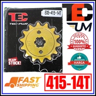 TEC SPOCKET SET EX5 415HX114 CHAIN HEAVY DUTY GOLD SPROCKET DREAM 415 REAR FRONT RANTAI MOTOR EMAS G