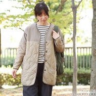 日本 Northern Truck 卡其色夾棉布 復古 長褸