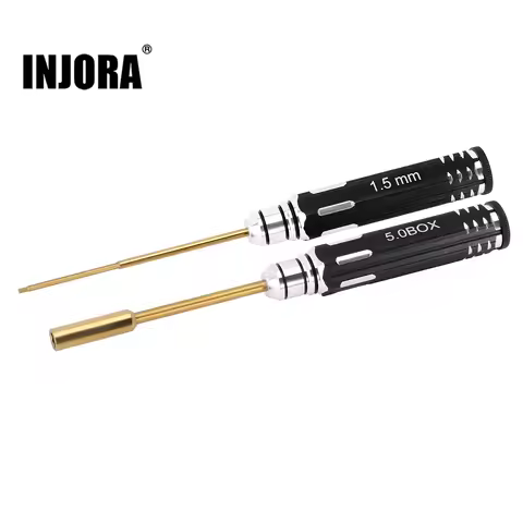 INJORA 1.5mm Hexagon Screwdriver 5.0 Nut Driver Wrench RC Tool Kit for 1/18 RC Crawler TRX4M TRX-4M 