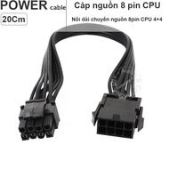 Power extension cable 8 pin CPU 4+4 1 male 1 female 20Cm - 8pin CPU power cable