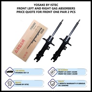 Hyundai I30 1.8 Front Left And Right Yosake Istec Gas Shock Absorbers (54651/54661-A5100)