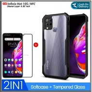 Soft Case Infinix Hot 10S / NFC Soft Hard Casing Bonus Tempered Glass