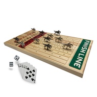 Original Horse Racing Board Game with Luxurious Durable Metal Horses, 22” Full Size Board,11 Pieces,