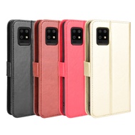 Suitable for Sharp zero6 Phone Case Sharp Aquos Zero6 Phone Leather Case Flip Crazy Horse Pattern La