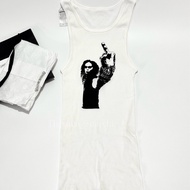 Chrome Hearts 🤍Middle Finger Graphic Tank Top克羅心背心