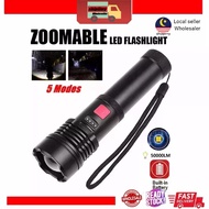 XLamp XHP50 most (50000 lumens)/ powerful USB flashlight/ 5nodes