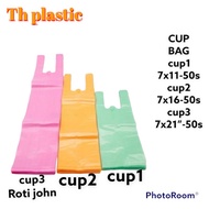 CUP BAG cup1-7x11” cup2-7x16” cup3-7x21” Plastik cawan 50pcs/pkts