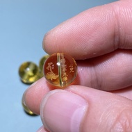 DIY Beads Beads DIY Beads Citrine Loose Beads Sakyamuni Heart Mantra Beads Accessories diy Scripture