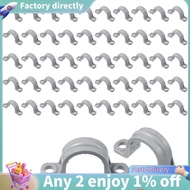 LU-PVC Pipe with Double Hole Plastic Conduit with Pipe Clamp Conduit Clamp U PVC Clip 2 Hole (50 Pie