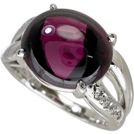 TASAKI 石榴石 7.08 克拉鑽石 0.07 克拉戒指（12 號）K18WG白K金7.4 克 女士款 [二手]