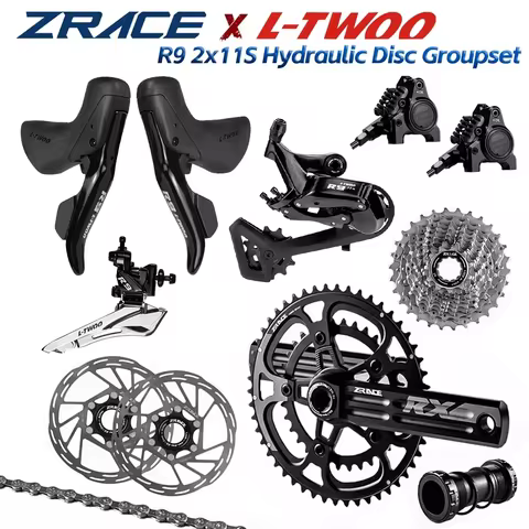 LTWOO R9 2x11s Hydraulic Disc, 22 Speed Road Groupset + ZRACE Crank Cassette SUMC & DYC Chain, for R