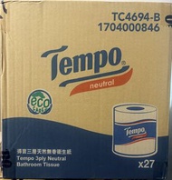 Tempo 3層天然無香衛生紙 原箱未開