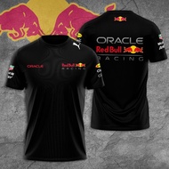 Oracle Red Bull Racing F1 Team Telcel Rauch 3D Print Casual T-Shirt Summer Short Sleeve Clothes Over