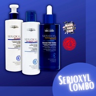 Loreal Serioxyl Shampoo 250ml+Conditioner 250ml+Denser Hair Gelee 90ml for Coloured Hair (Combo Set)