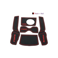 For KIA Forte 2009-2012 Gate Slot Rubber Car Mat/Pad Non-Slip Car Accessories LHD Free Shipping 3Col