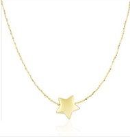Nathalias NY สร้อยคอทองคำแท้ 14k พร้อมจี้รูปดาว  14K Yellow Gold necklace genuine  pendant shaped star