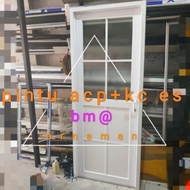 pintu aluminium kaca ornamen acp