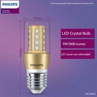 9W Philips Constant Light LED Crystal Bubble E27 Screw White Light Warm Light Source Household Super Bright Energy Saving Bulb