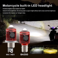 H4 Motorcycle LED headlight super bright high and low beam electric vehicle two-color built-in headl